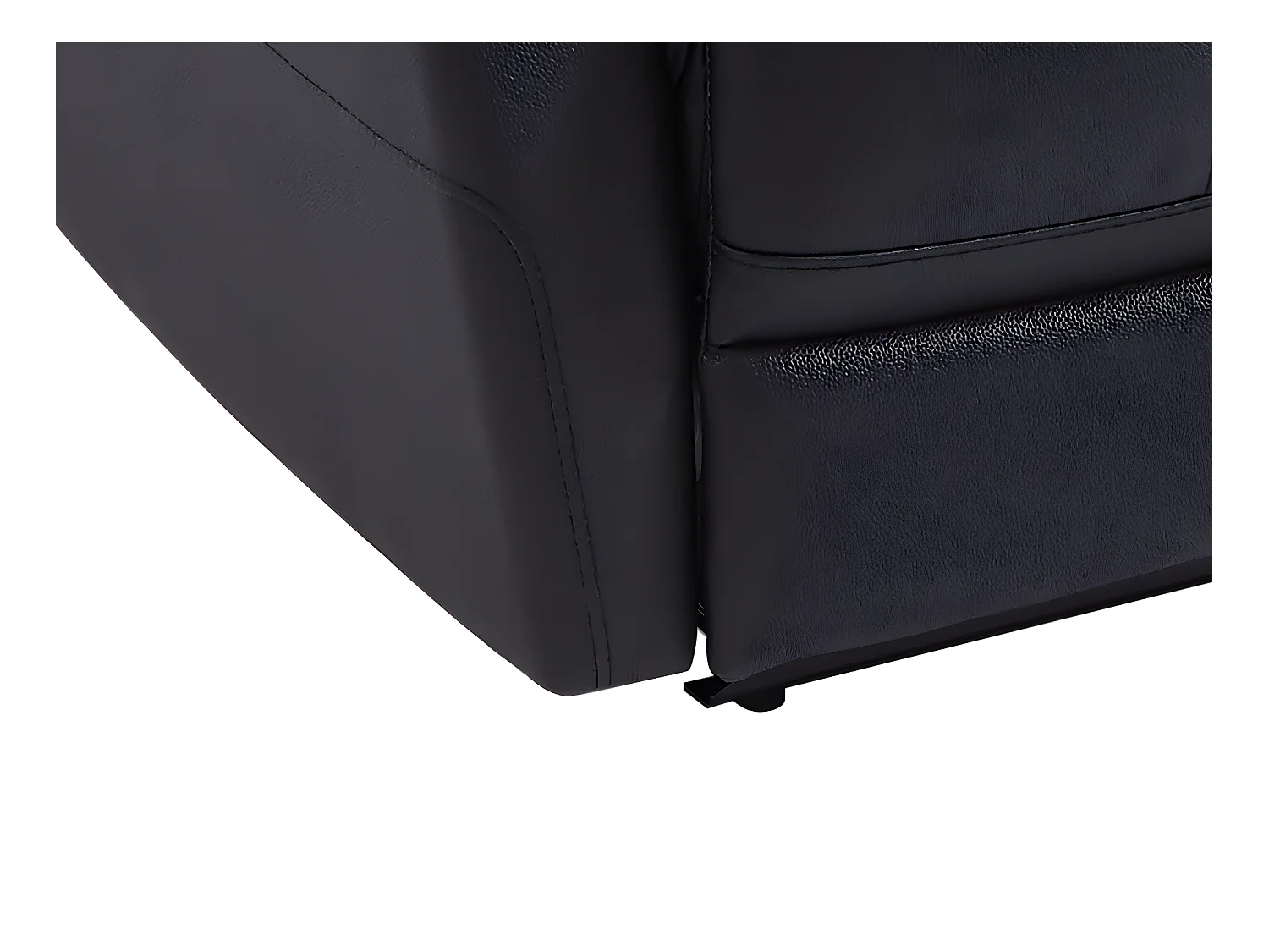 Kanapa 3-osobowa z elektryczną funkcją relax ze skóry bydlęcej w kolorze czarnym NOMAJO