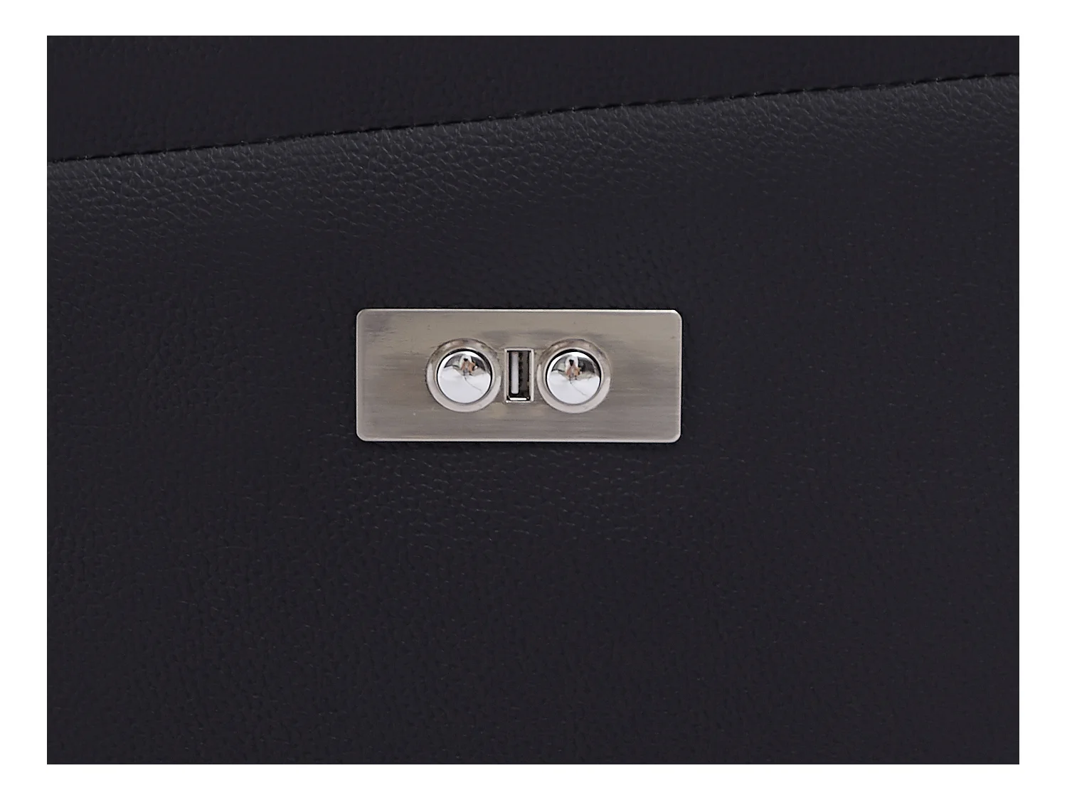 Kanapa 3-osobowa z elektryczną funkcją relax ze skóry bydlęcej w kolorze czarnym NOMAJO