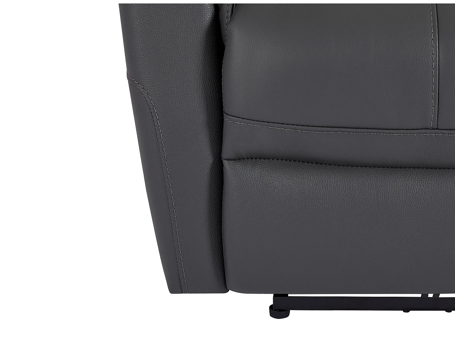 Elektrisk reclinerfåtölj i antracitgrått kalvläder NOMAJO