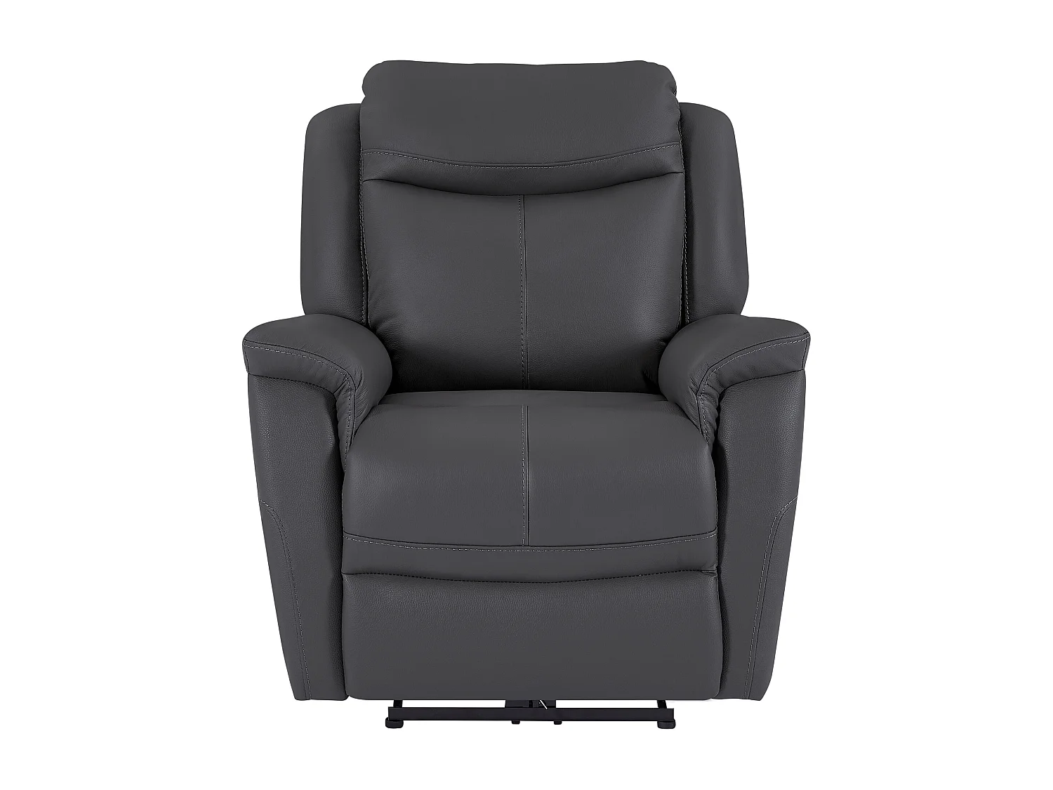 Elektrisk reclinerfåtölj i antracitgrått kalvläder NOMAJO