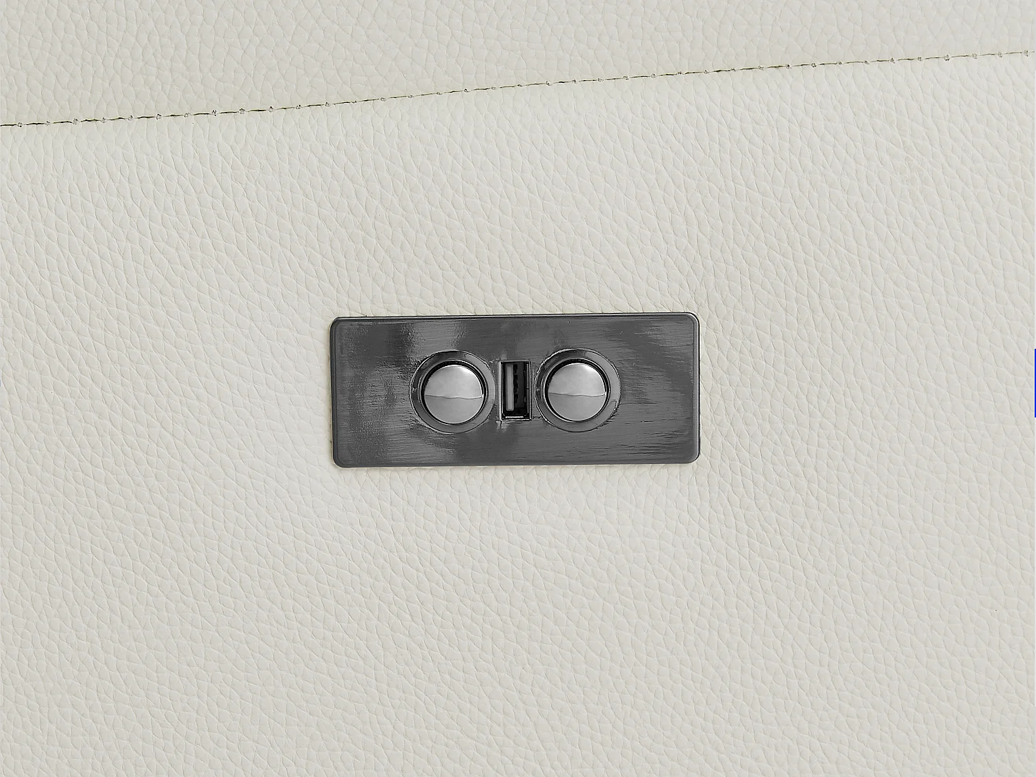 Fauteuil relax électrique en cuir de vachette blanc NOMAJO