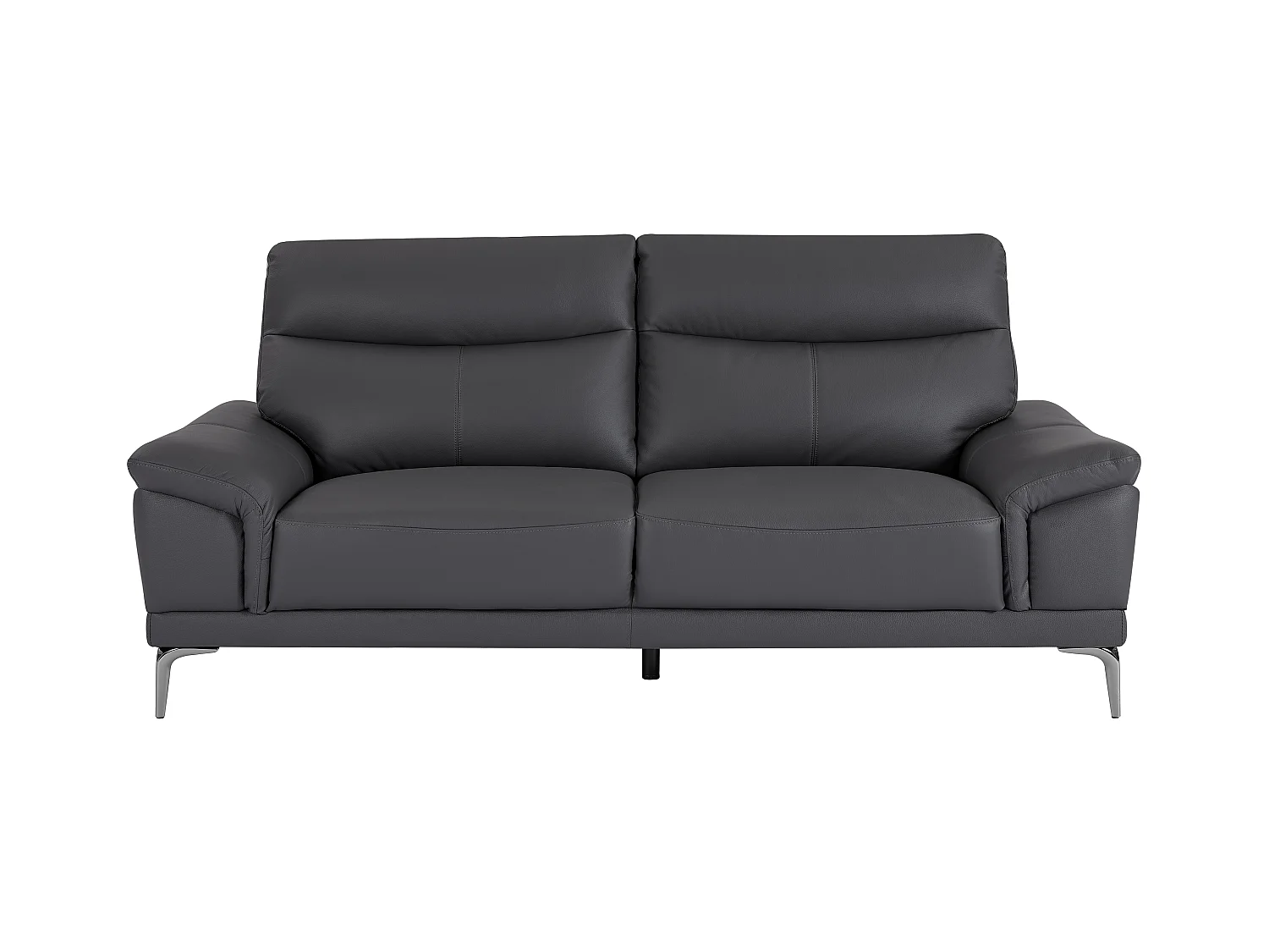 3-sits soffa i antracitfärgat läder ATESSO