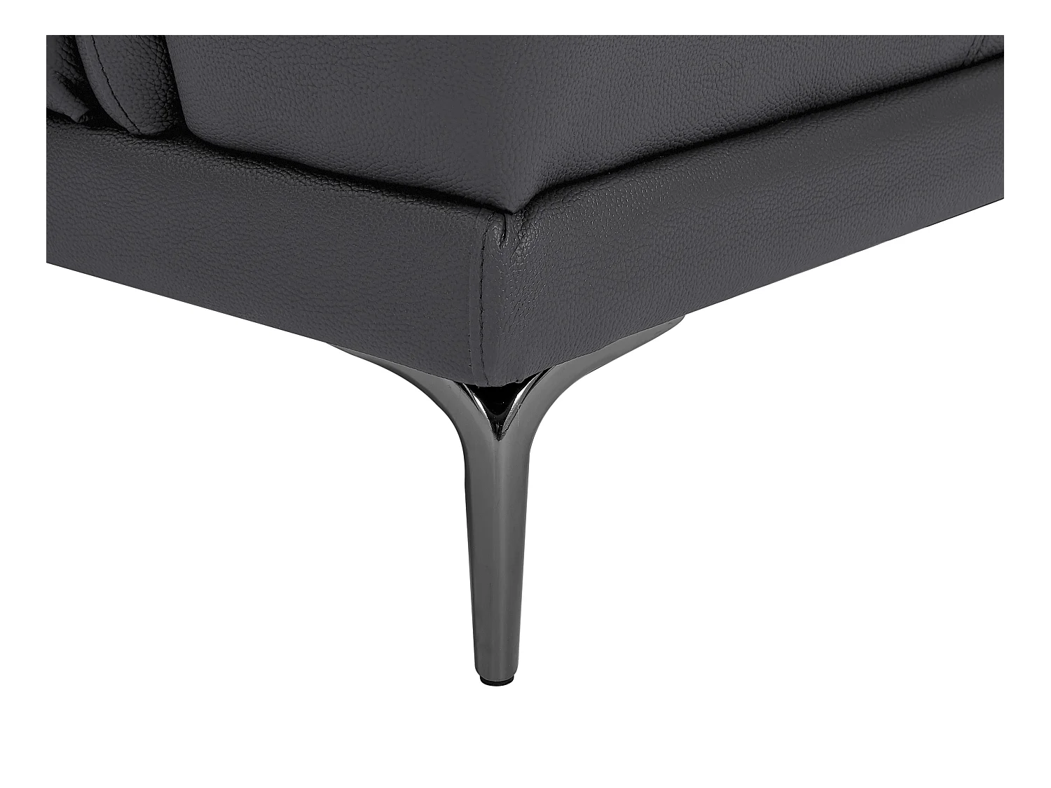 3-sits soffa i antracitfärgat läder ATESSO