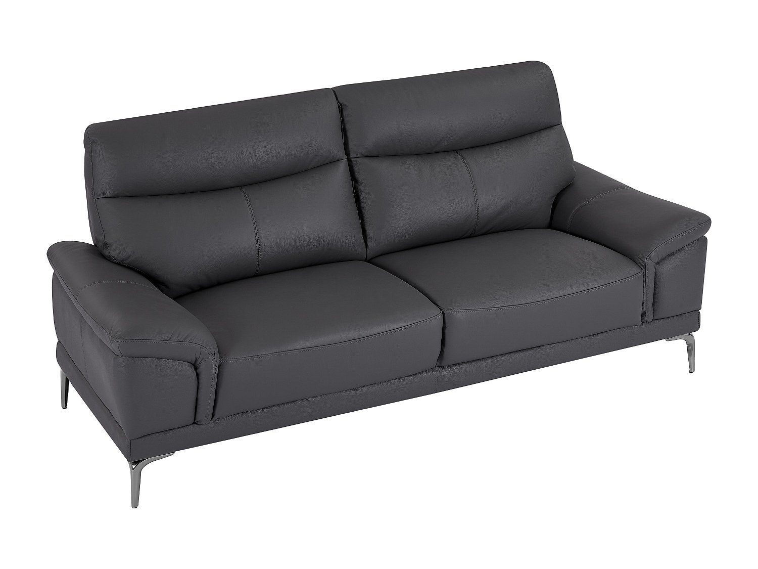 Sofa 3-Sitzer - Leder - Anthrazit - ATESSO günstig online kaufen