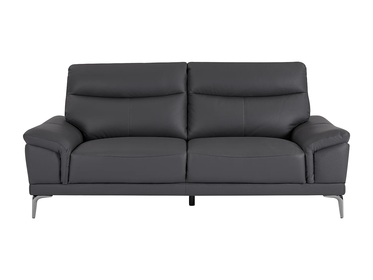 Canapé 3 places en cuir anthracite ATESSO