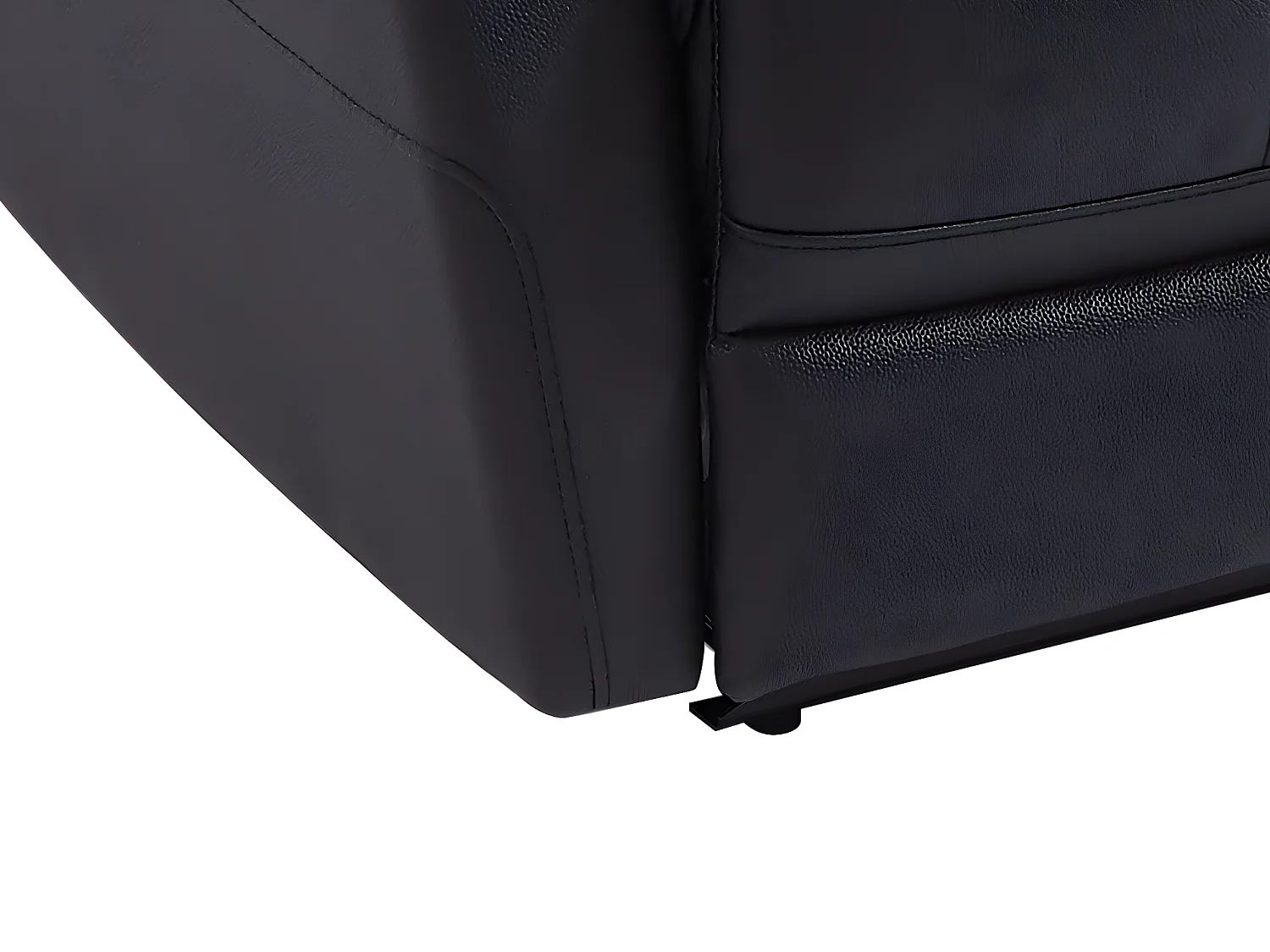 2-sits elektrisk reclinerfåtölj i svart kalvläder NOMAJO