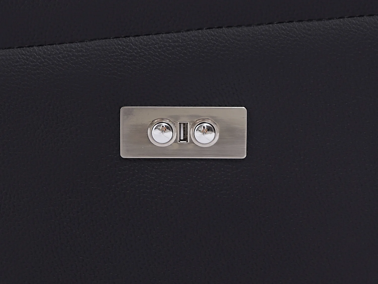 2-sits elektrisk reclinerfåtölj i svart kalvläder NOMAJO