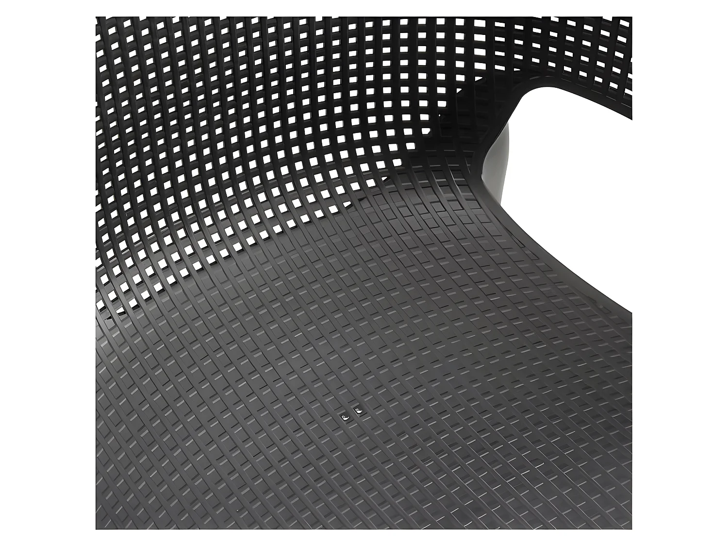 Set di 6 Sedie Elisa in Resina Sintetica Cabriolet Grafite