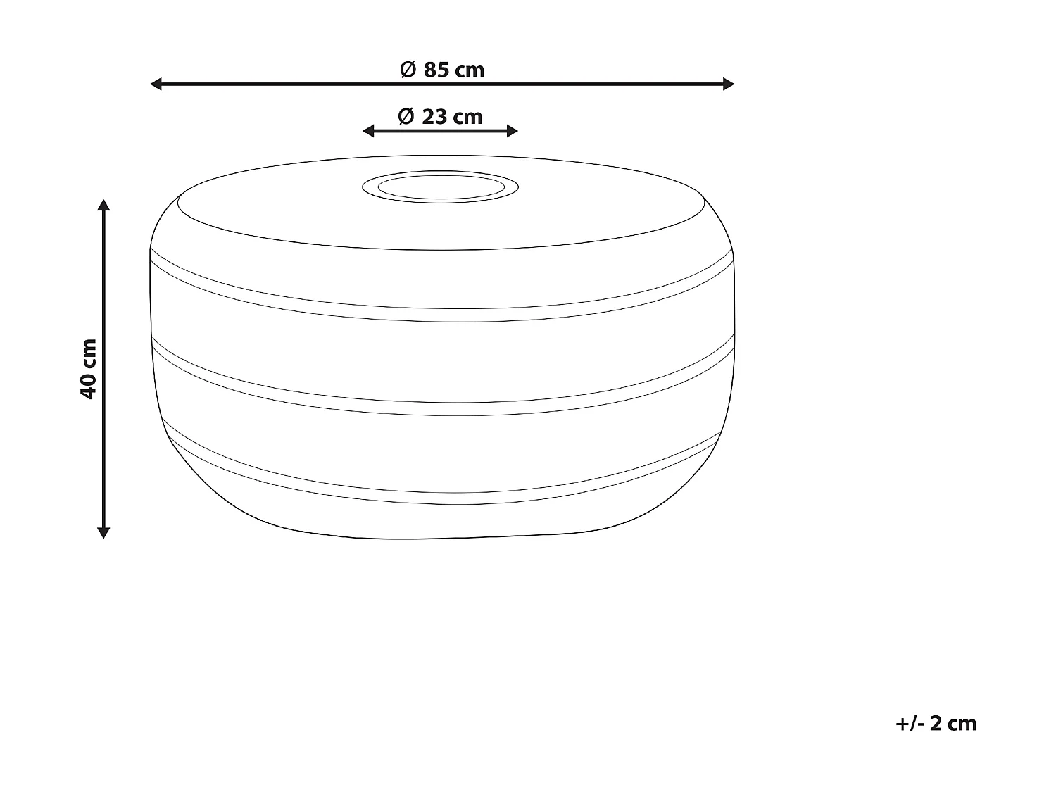 Salontafel RANDAZZO Rotan Lichtbruin