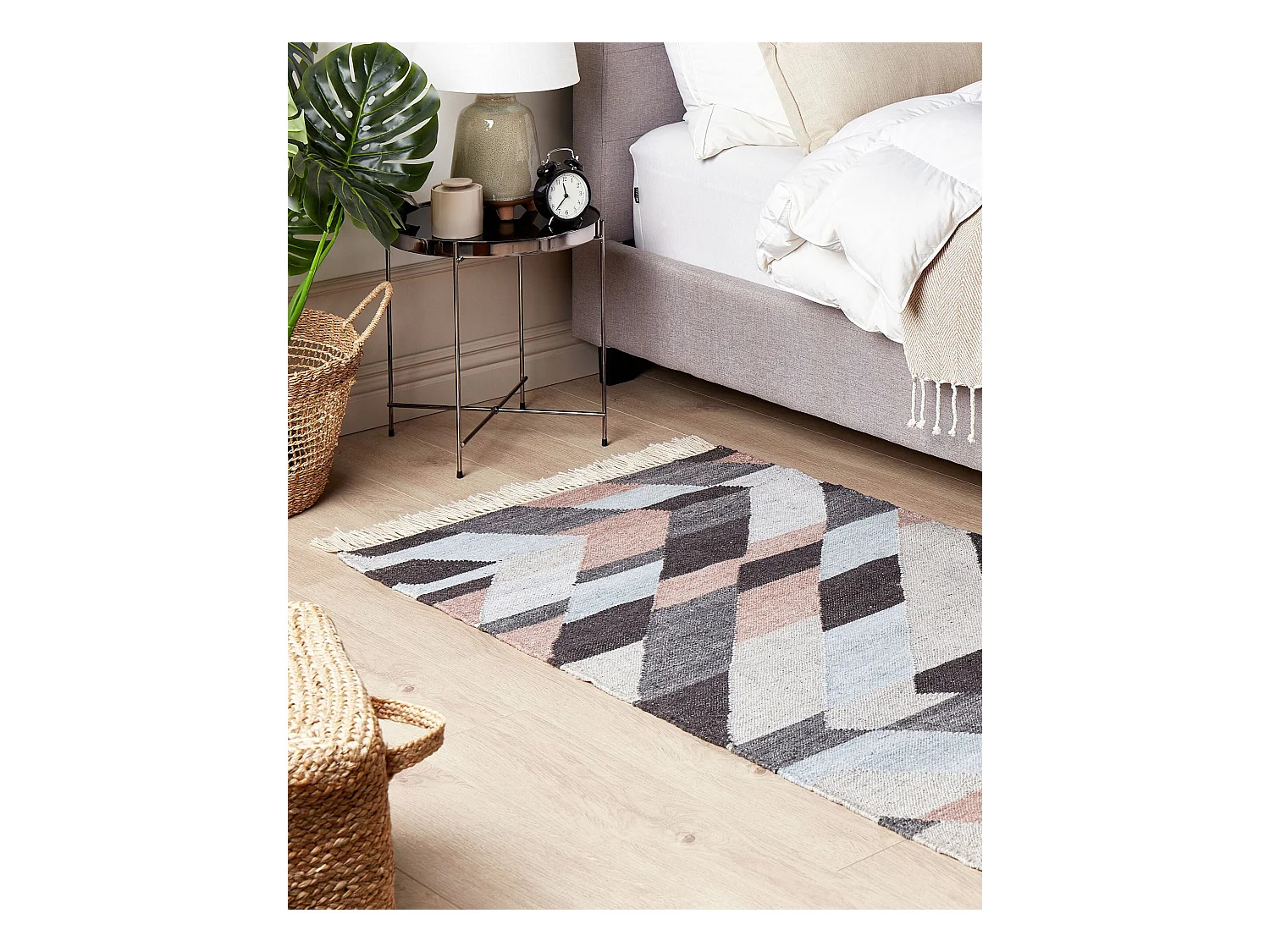 Alfombra NAKKAS 80 x 150 cm Yute Multicolor