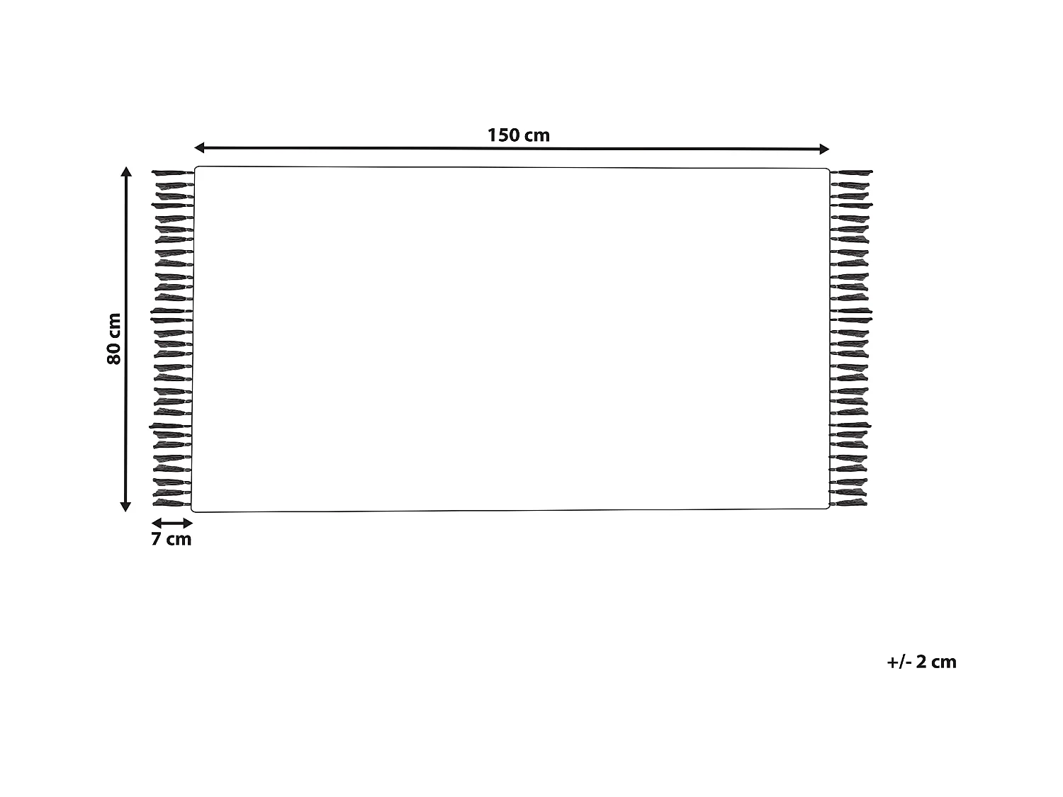 Alfombra NAKKAS 80 x 150 cm Yute Multicolor