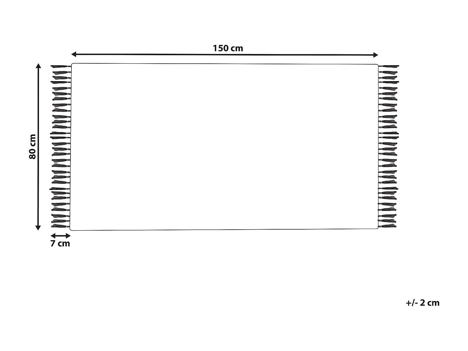Tappeto iuta multicolore 80 x 150 cm NAKKAS