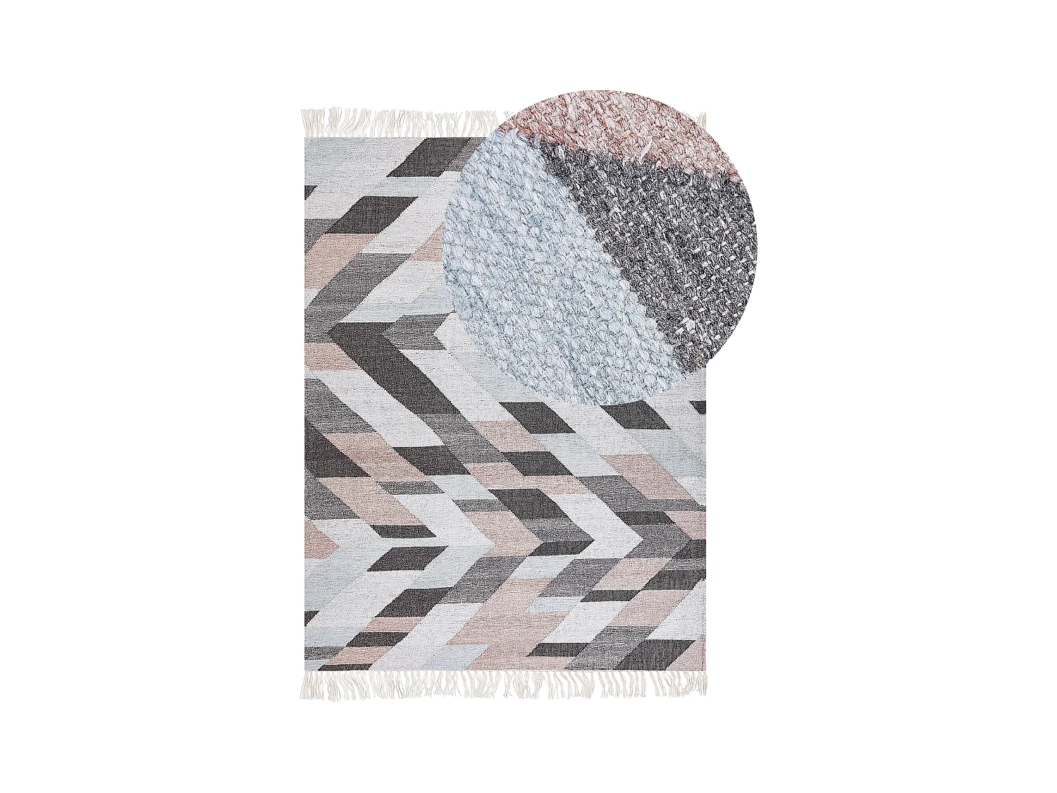 Dywan z juty 140 x 200 cm wielokolorowy NAKKAS