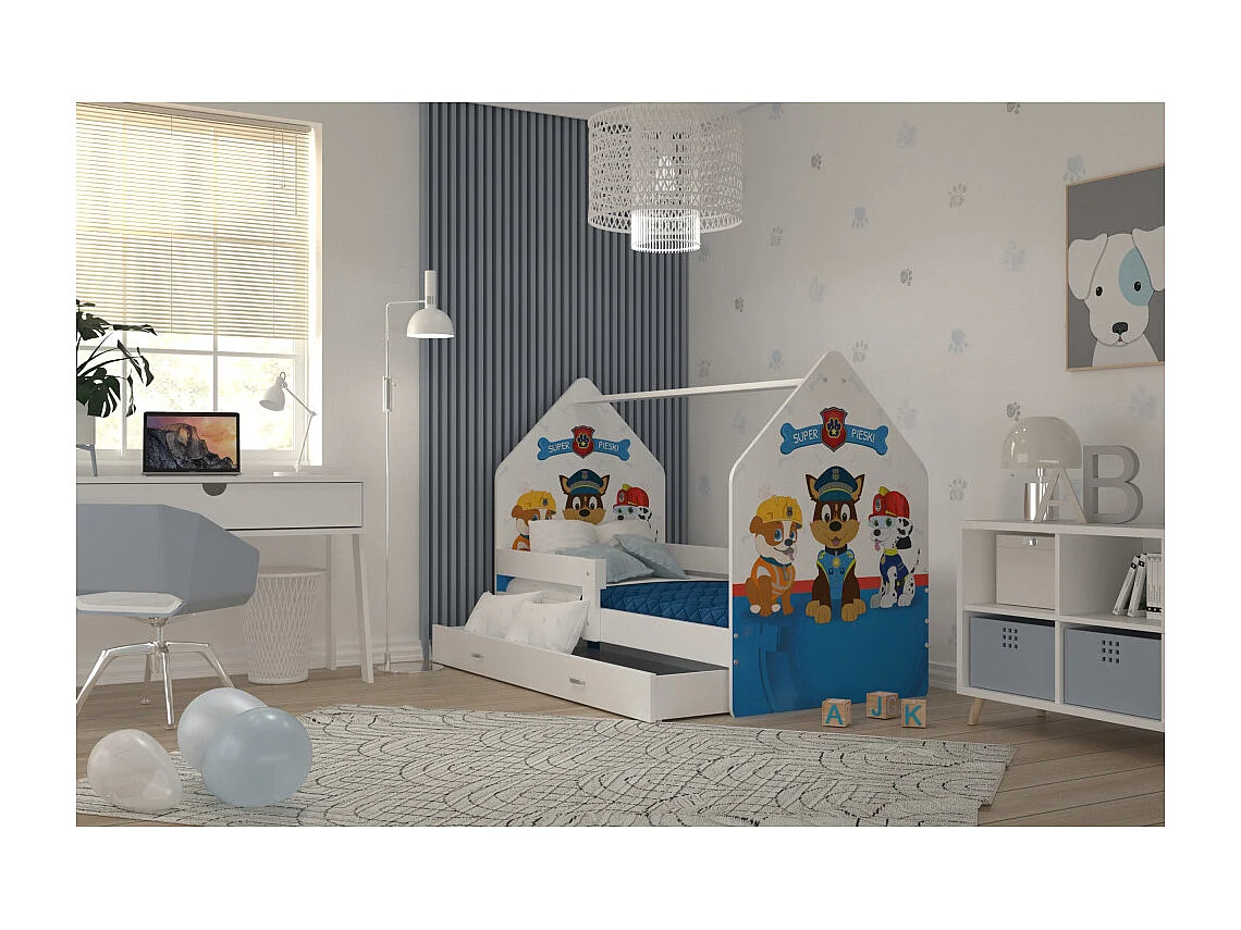 Lit Cabane DAILY 80x160 Blanc - Pat patrouille