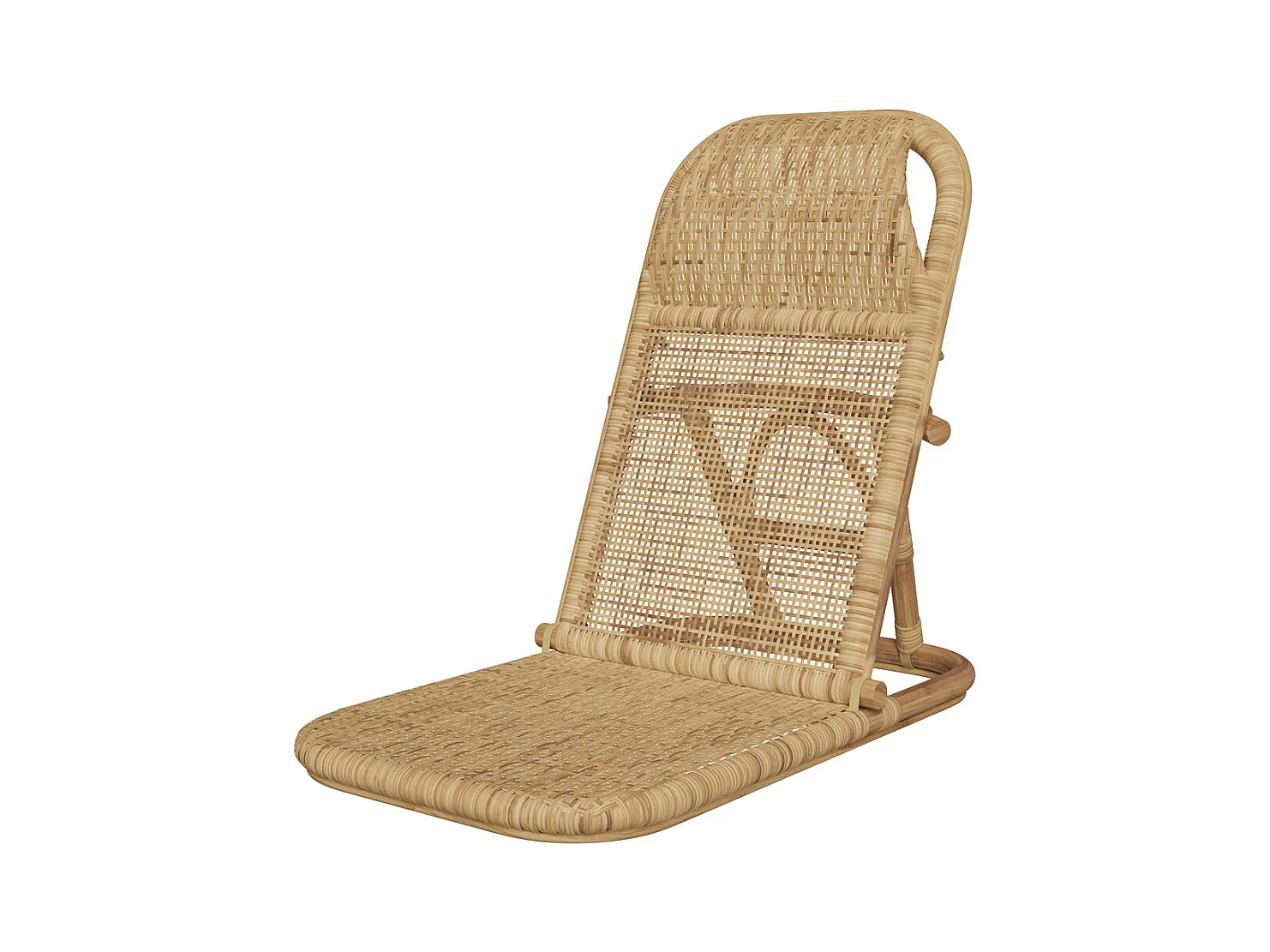 Chaise de plage pliable en rotin naturel - Favignana