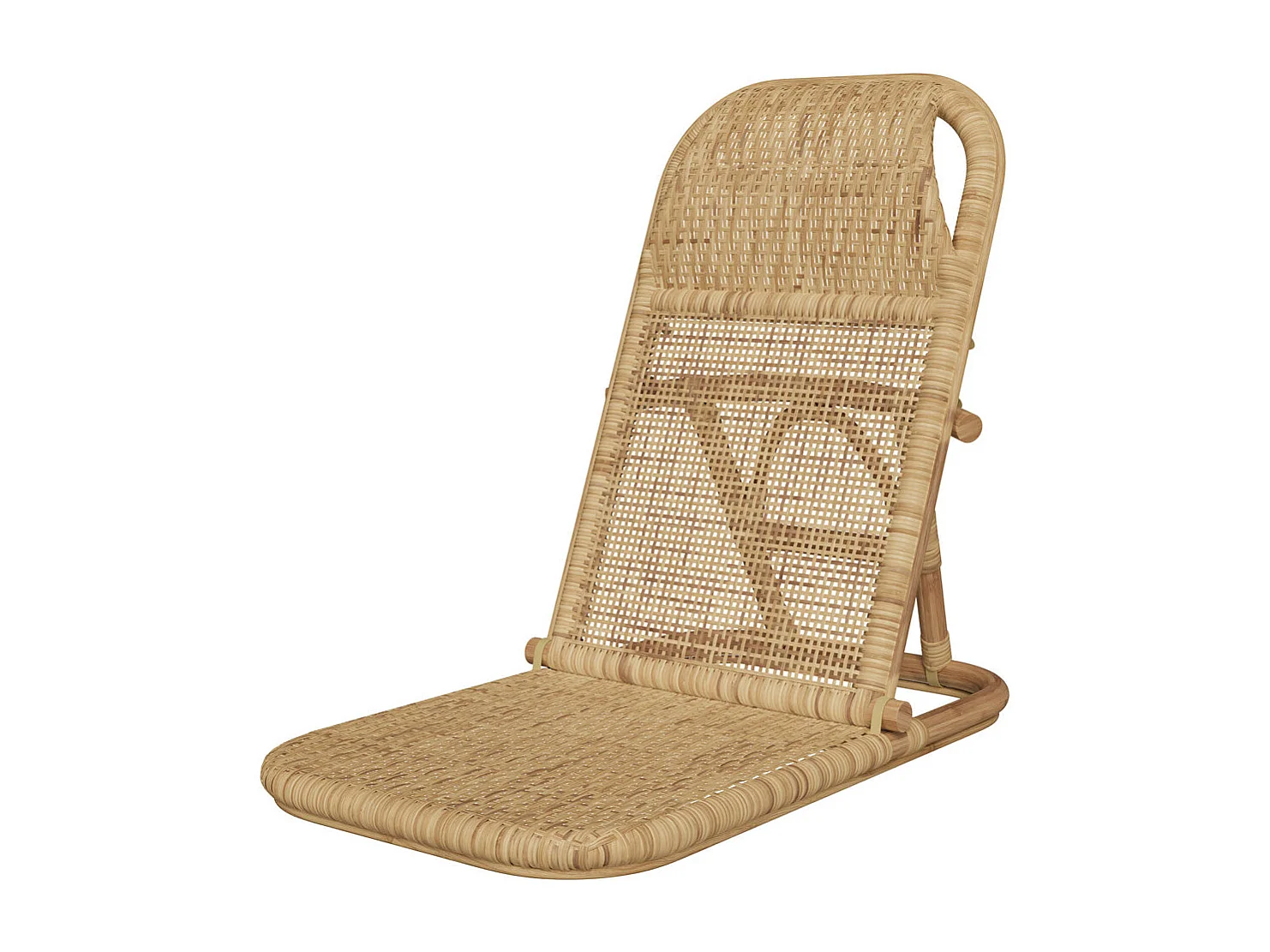 Chaise de plage pliable en rotin naturel - Favignana