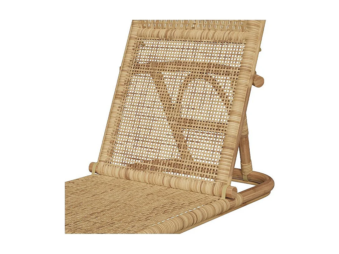 Chaise de plage pliable en rotin naturel - Favignana