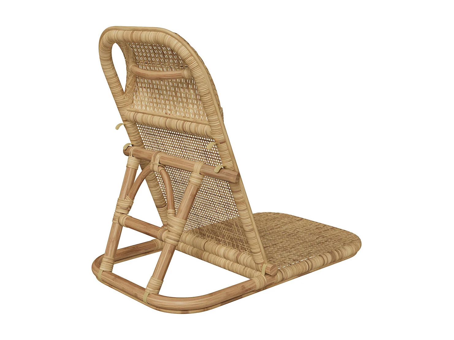 Chaise de plage pliable en rotin naturel - Favignana