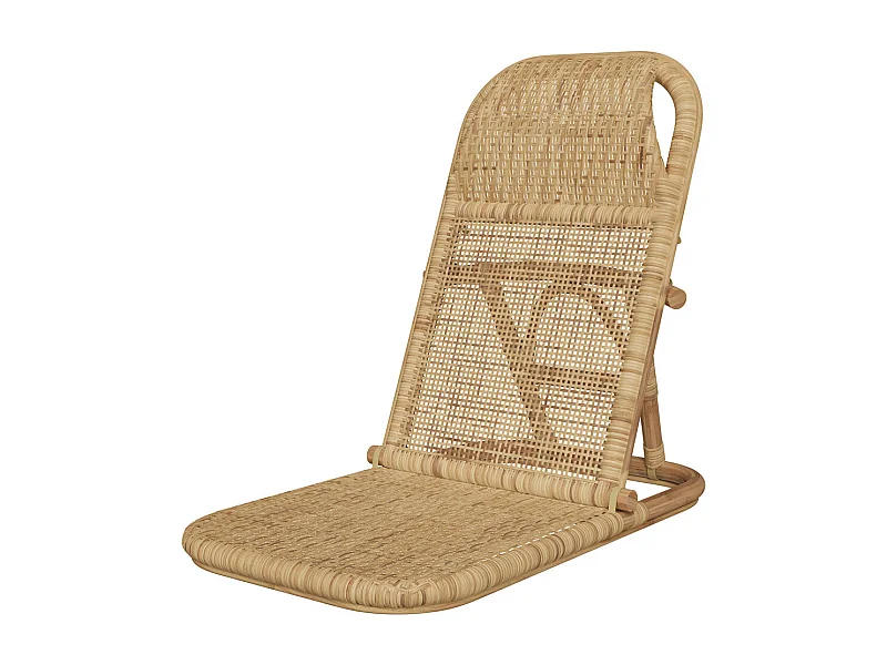 Chaise de plage pliable en rotin naturel - Favignana