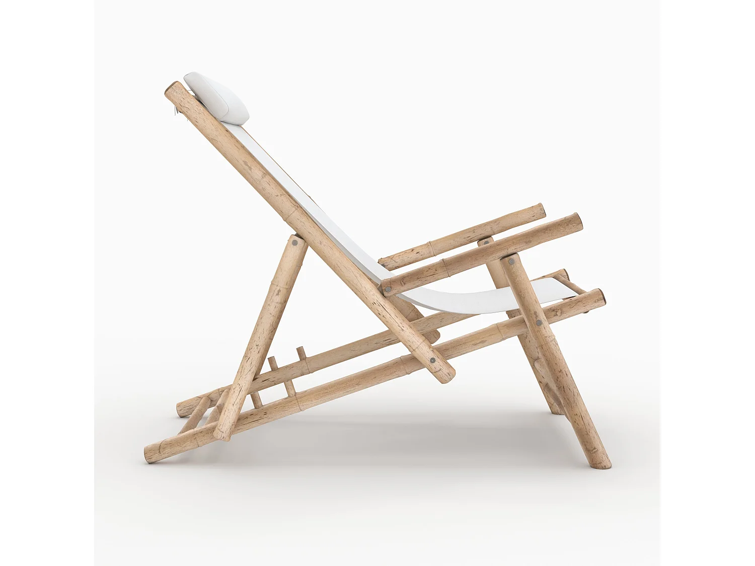 Chilienne en bambou et toile blanche - Vadella