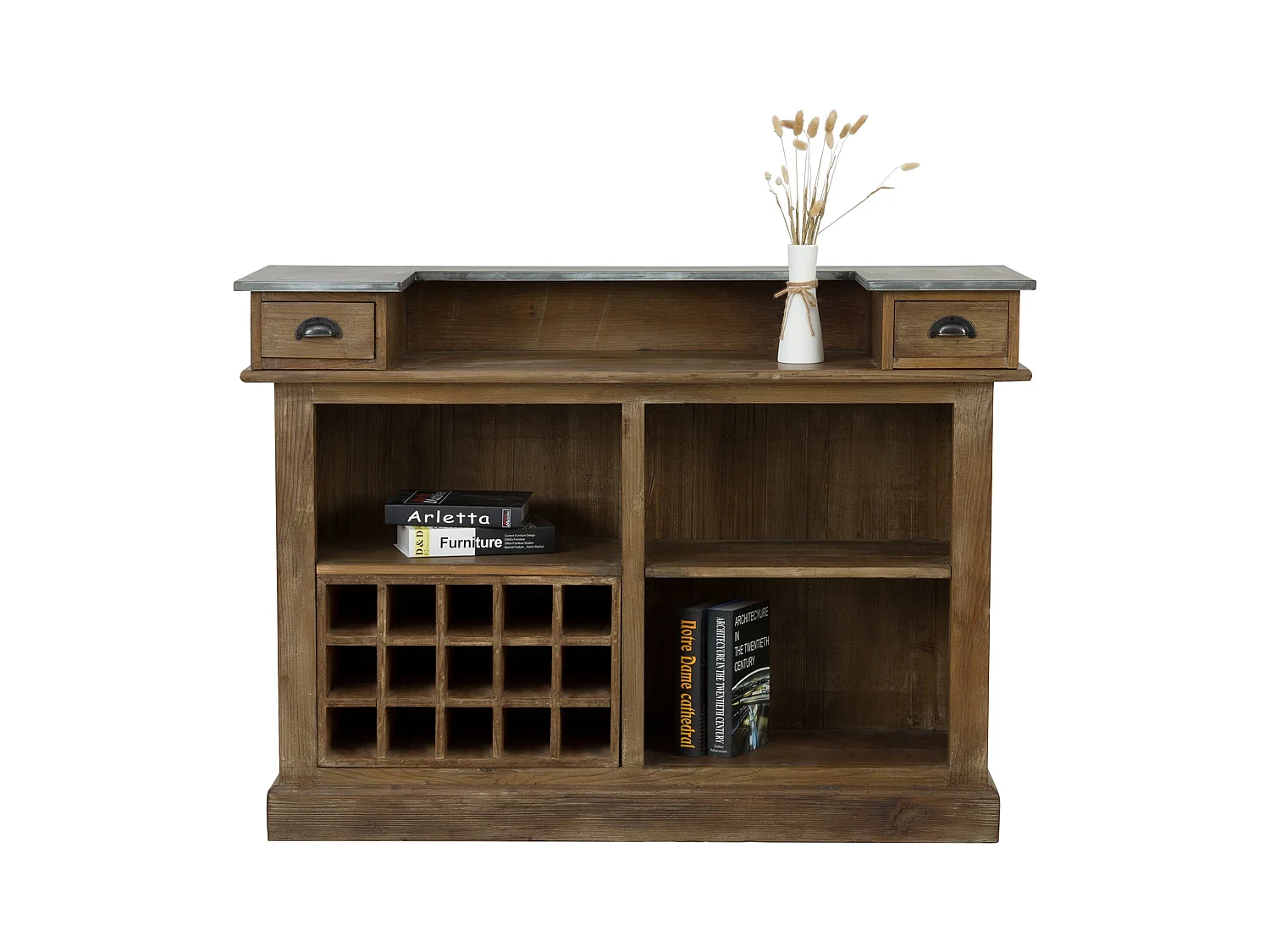 Mobile bar in legno di cedro riciclato e metallo - Spritz