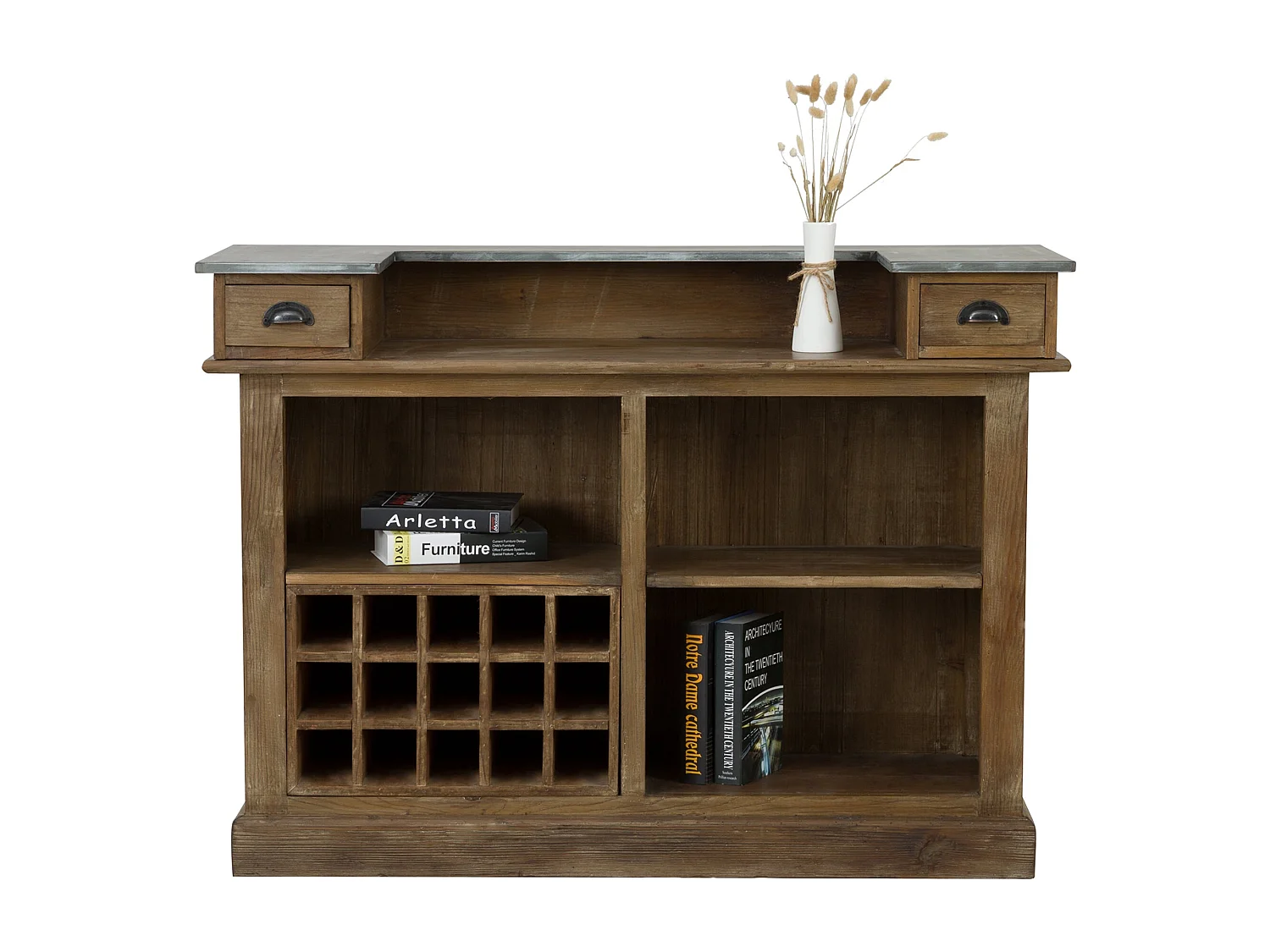 Meuble de bar en bois de cèdre recyclé et métal - Spritz