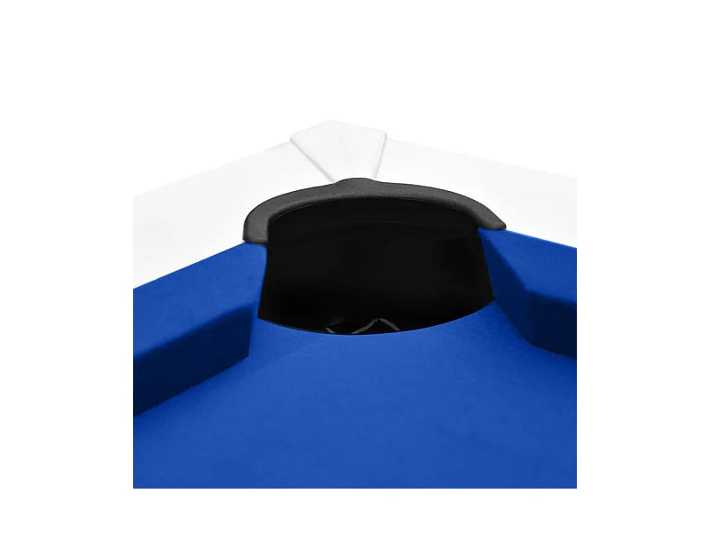 Table de billard convertible blanche tapis bleu - Eddie
