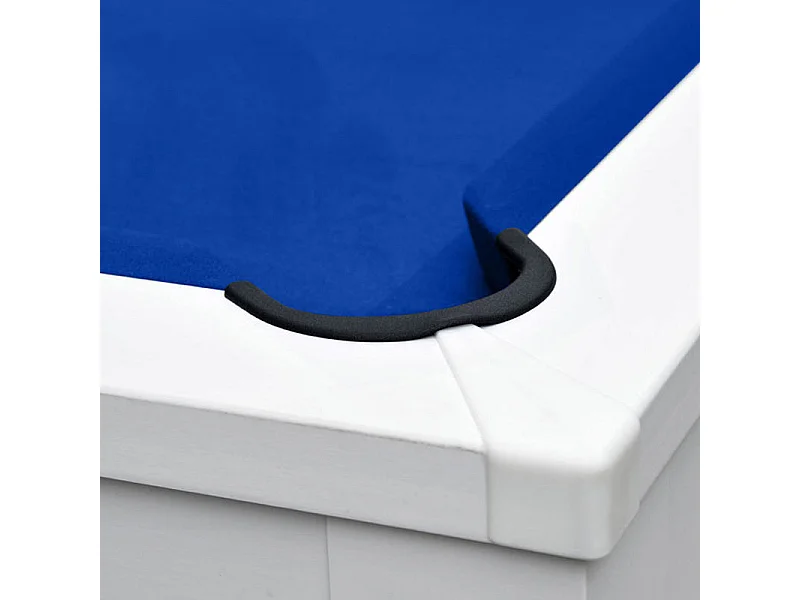 Table de billard convertible blanche tapis bleu - Eddie