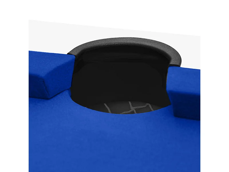 Table de billard convertible blanche tapis bleu - Eddie
