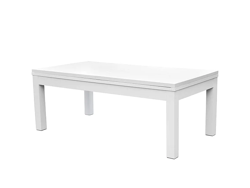 Table de billard convertible blanche tapis bleu - Eddie
