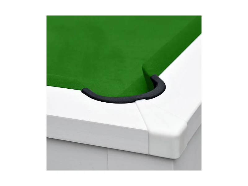 Tavolo da biliardo trasformabile bianco con tappeto verde - Eddie