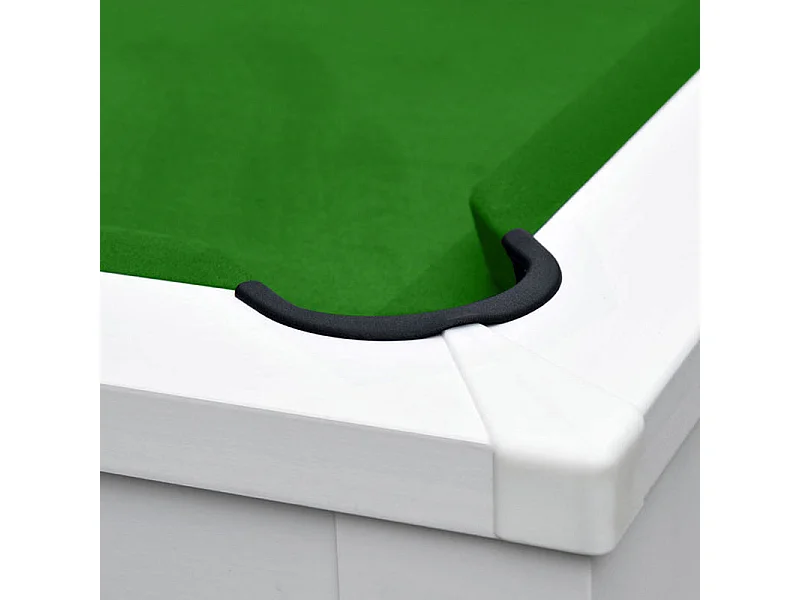 Mesa de billar convertible blanca con alfombra verde - Eddie