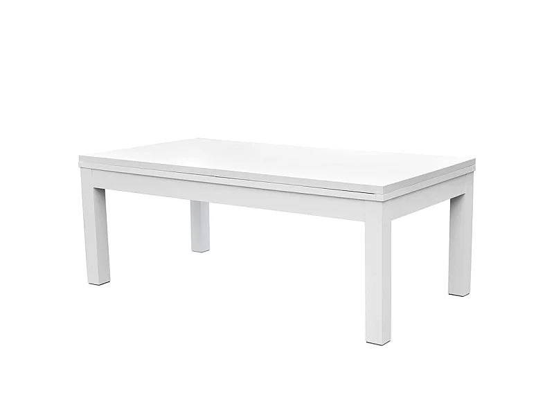 Mesa de billar convertible blanca con alfombra verde - Eddie