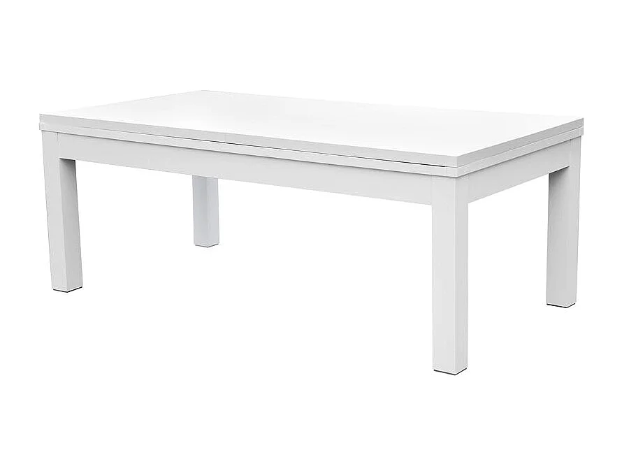 Table de billard convertible blanche tapis gris - Eddie