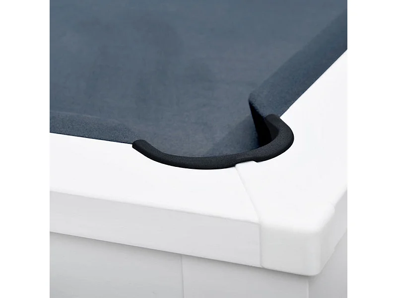 Table de billard convertible blanche tapis gris - Eddie