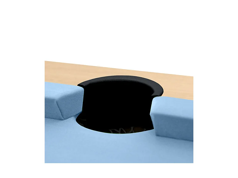 Table de billard convertible bois clair tapis bleu clair - Eddie