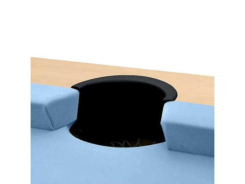 Table de billard convertible bois clair tapis bleu clair - Eddie
