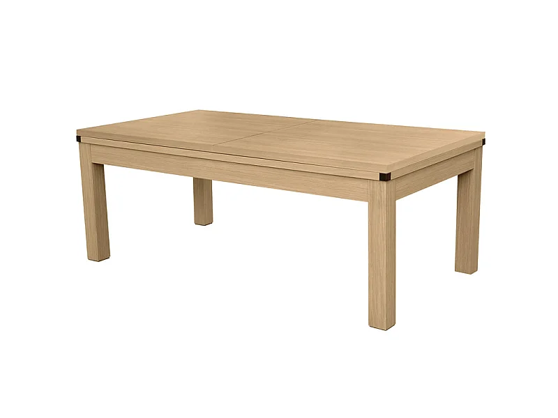Table de billard convertible bois clair tapis bleu clair - Eddie
