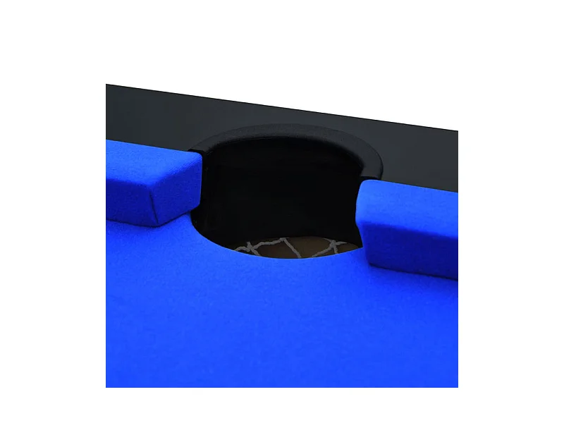 Mesa de billar convertible negra con alfombra azul - Eddie