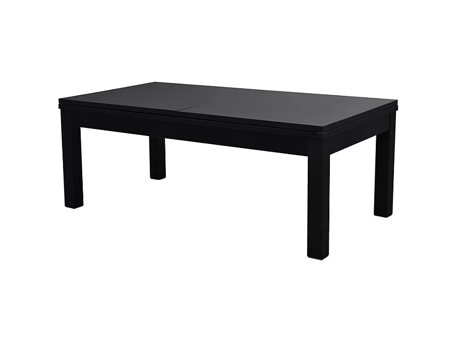 Mesa de billar convertible negra con alfombra azul - Eddie