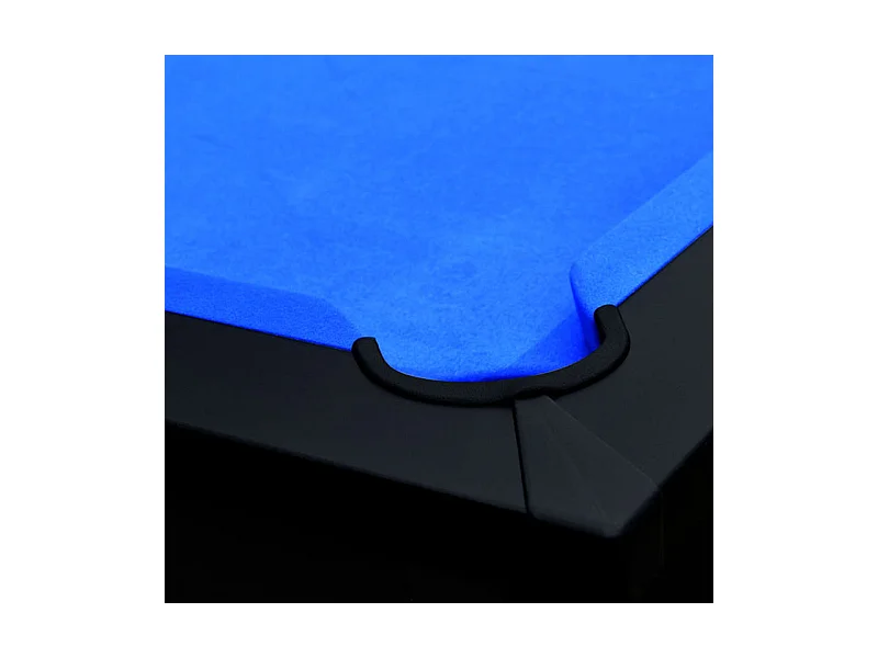 Mesa de billar convertible negra con alfombra azul - Eddie