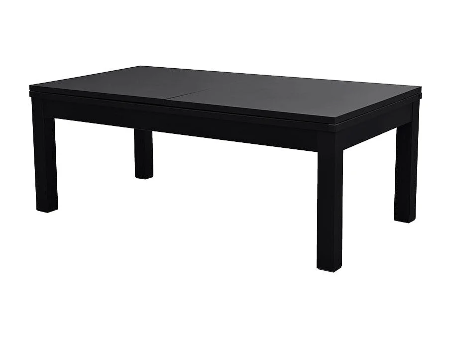 Mesa de billar convertible negra con alfombra azul - Eddie