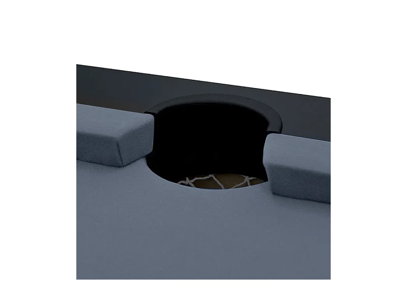 Tavolo da biliardo trasformabile nero con tappeto grigio - Eddie