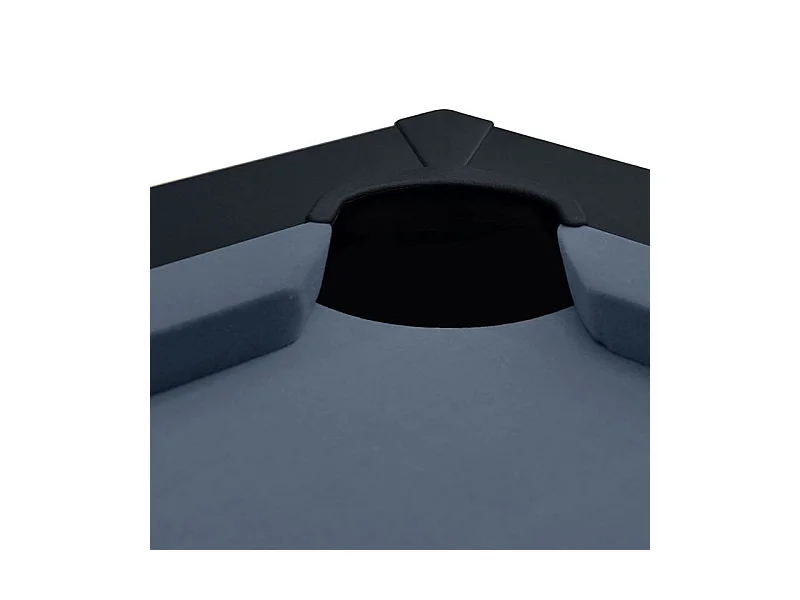 Tavolo da biliardo trasformabile nero con tappeto grigio - Eddie