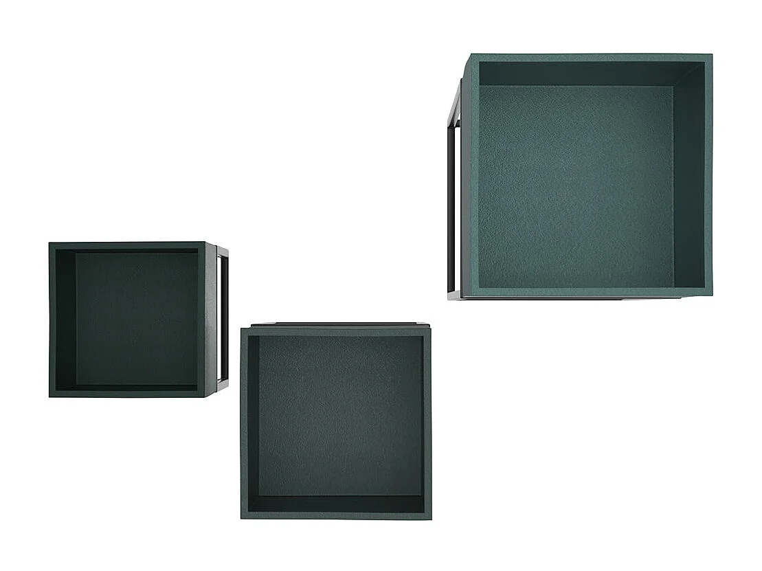 Cache-pot en métal bleu gris (lot de 3) - Eagle