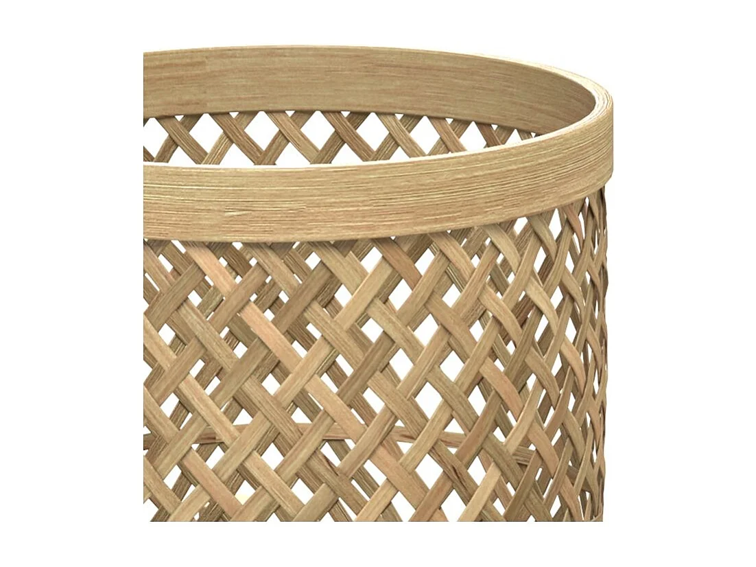 Cache-pot pieds en teck et bambou (lot de 2) - Mila