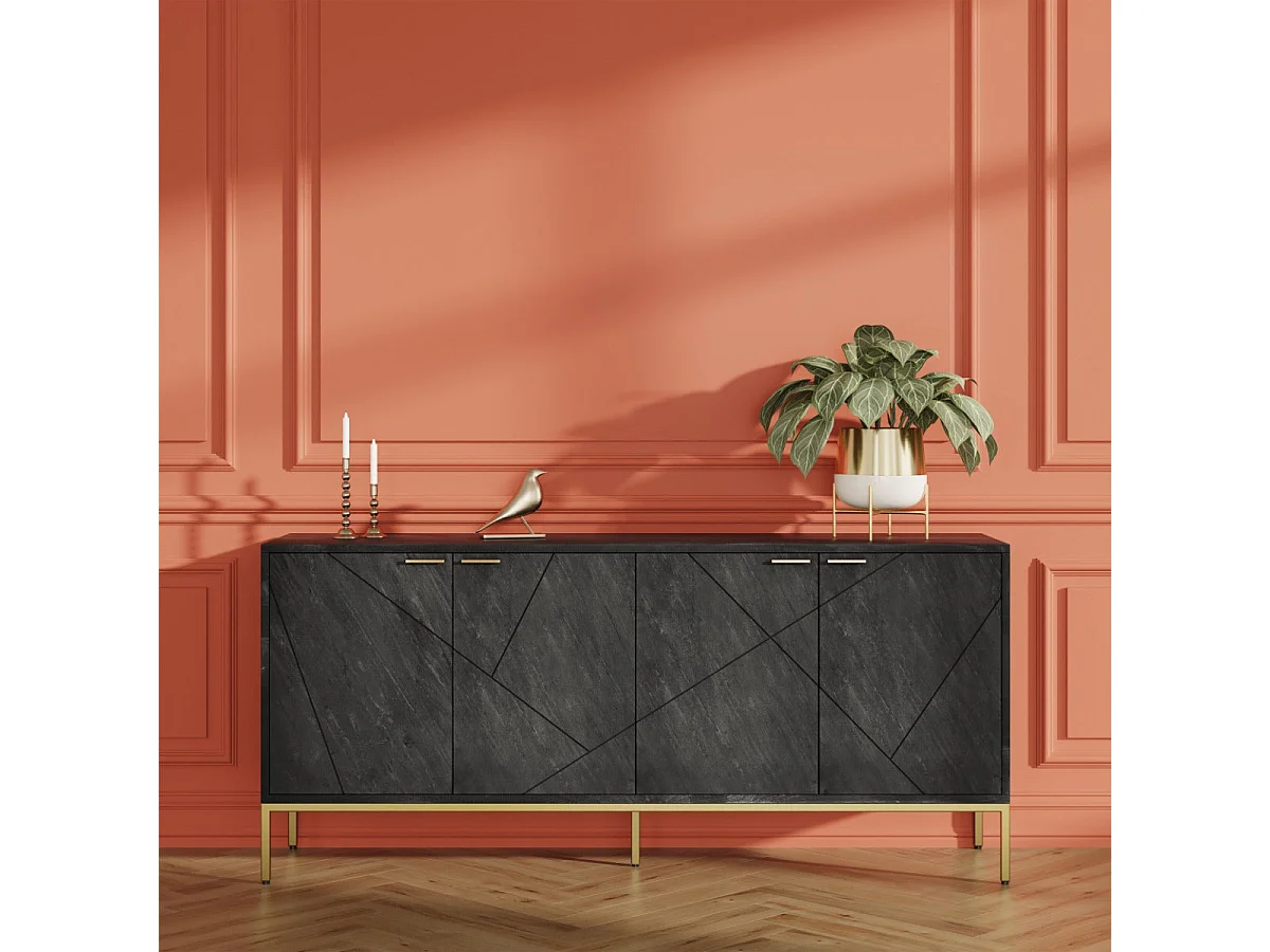 Cache-pot en métal rose clair et laiton - Moose