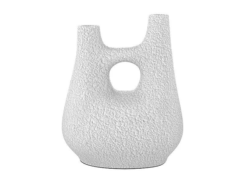 Jarrón decorativo blanco de terracota H42cm - Cruz