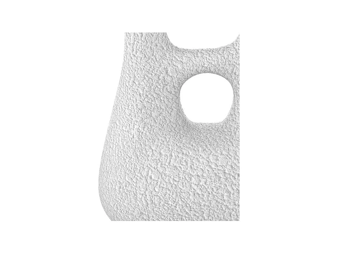 Vaso decorativo bianco in terracotta H42cm - Cruz