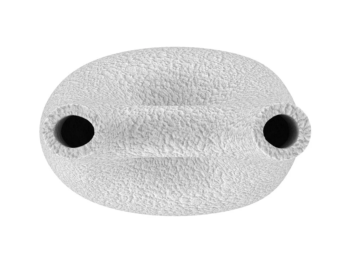 Vaso decorativo bianco in terracotta H42cm - Cruz